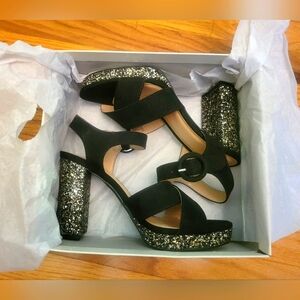 A New Day - Fiona Glitter Platform Sandals - Size 6.5